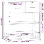 vidaXL Buffet sonoma gris 68x35x76 cm bois d'ingénierie