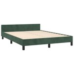 vidaXL Cadre de lit sans matelas vert foncé 140x190 cm velours