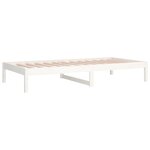 vidaXL Lit de jour Blanc 80x200 cm Bois de pin massif