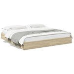 vidaXL Cadre de lit à tiroirs chêne sonoma 180x200cm bois d'ingénierie