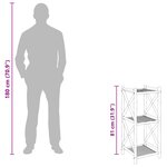 vidaXL Étagère à 3 niveaux carré bambou