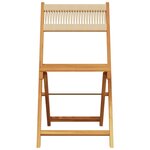 vidaXL Ensemble de bistro 3 Pièces beige polypropylène et bois massif