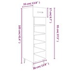 vidaXL Armoire à chaussures blanc 30x35x105 cm bois d'ingénierie