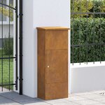vidaXL Boîte de dépôt de colis avec porte Rouillé 44 5 x 29 x 110 5 cm