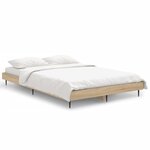 vidaXL Cadre de lit sans matelas chêne sonoma 120x190 cm