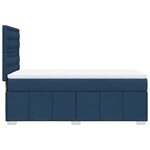 vidaXL Sommier à lattes de lit avec matelas Bleu 90x200 cm Tissu