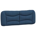 vidaXL Lit avec matelas bleu 140x200 cm tissu