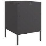 vidaXL Tables de chevet 2 Pièces noir 36x39x50 5 cm acier laminé à froid