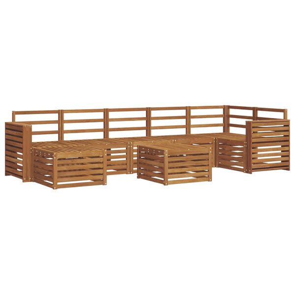 vidaXL Ensemble de canapés d'extérieur 8 pc Naturel