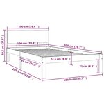 vidaXL Cadre de lit Blanc Bois de pin massif 100x200 cm