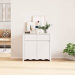 vidaXL Buffet Drammen Blanc 79 x 43 x 75 5 cm Bois de pin massif