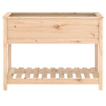 vidaXL Jardinière avec étagère 111 5x54x81 cm Bois massif de pin