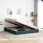 vidaXL Cadre de lit ottoman Vert foncé 180 x 200 cm Velours