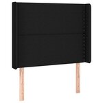 vidaXL Sommier à lattes de lit matelas et LED Noir 80x200cm Tissu