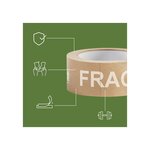 Pack and Move - Lot 6 rouleaux ruban adhésif kraft "Fragile" pour emballage et déménagement - 50 m - 1 dévidoir offert - Qualité Premium
