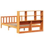 vidaXL Lit bibliothèque sans matelas cire marron 140x190 cm pin massif