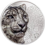 Monnaie SNOW LEOPARD Wild Mongolia 3 Oz Argent 2000 Togrog Mongolia 2024 (PRÉCOMMANDE)