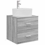 vidaXL Vanité de lavabo mural Sonoma gris 49 5 x 44 5 x 65 cm