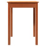 vidaXL Table à manger cire marron 55x55x75 cm bois massif de pin