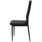 vidaXL Ensemble de table et chaise de salle à manger 3 pièces noir