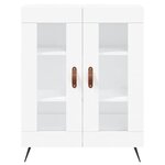 vidaXL Buffet haut Blanc 69 5x34x180 cm Bois d'ingénierie