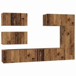 vidaXL Ensemble meuble TV 6 Pièces Bois Ancien Bois d'ingénierie