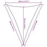 vidaXL Voile d'ombrage 160 g/m² triangulaire noir 3x4x4 m PEHD