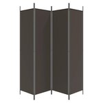 vidaXL Cloison de séparation 4 panneaux Marron 200x200 cm Tissu