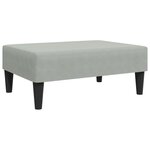 vidaXL Canapé-lit à 2 places avec repose-pied gris clair velours
