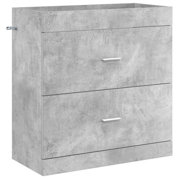 vidaXL Meuble sous lavabo de salle de bain Gris béton
