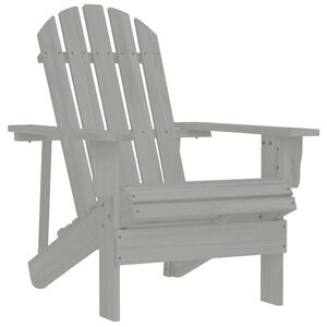 vidaXL Chaise de jardin Bois Gris
