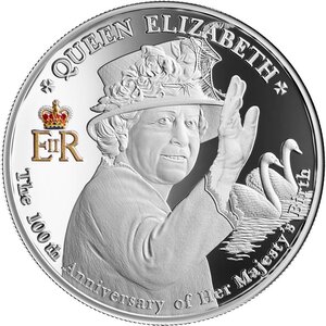 Monnaie QUEEN ELIZABETH II 100 Anniversaire 1 Oz Argent 1$ Niue 2026