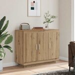 vidaXL Buffet chêne artisanal 92x35x75 cm bois d'ingénierie