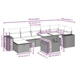 vidaXL Salon de jardin avec coussins 8 Pièces beige résine tressée