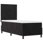 Lit à ressorts vidaXL avec matelas et LED Noir 80x200 cm Velours