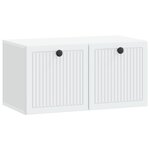 vidaXL Meuble TV mural Blanc 59 5 x 31 x 30 cm Bois d'ingénierie