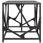 vidaXL Table basse avec dessus en verre noir 78 5x40x41 cm acier