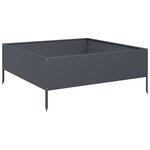 vidaXL Lit surélevé de jardin anthracite 100x100x25 cm acier