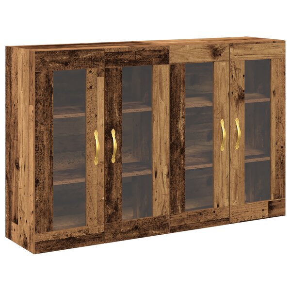 vidaXL Armoires murales 2 Pièces en vieux bois 69 5 x 34 x 90 cm en bois récupéré