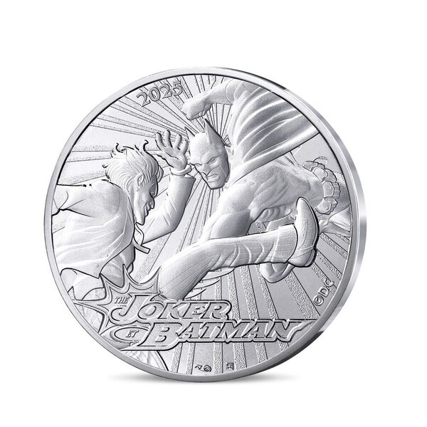 DC COMICS Monnaie de 10€ Argent BATMAN ET THE JOKER