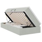 vidaXL Lit avec rangement et matelas Gris clair 90 x 190 cm Velours