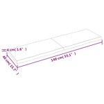 vidaXL Dessus de table bois massif non traité bordure assortie