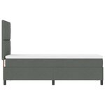 vidaXL Lit à ressorts avec matelas et lumière LED en gris foncé  80x200 cm en tissu