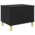 vidaXL Cabinet de chevet Chêne noir 60 x 44.5 x 45 cm
