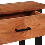 vidaXL Table console avec tiroir Marron et Noir 110 x 30 x 75 cm