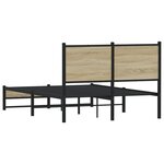 vidaXL Cadre de lit en métal sans matelas chêne sonoma 120x190 cm