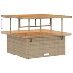 vidaXL Ensemble de canapé de jardin 9 Pièces Beige polyrotin