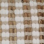 vidaXL Tapis de salle de bain tissés à la main Naturel et blanc