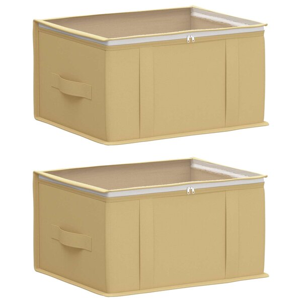 vidaXL Boîte de rangement avec fenêtre transparente 2 pc Tissu intissé
