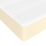 vidaXL Lit à sommier tapissier avec matelas Crème 160x200cm Similicuir